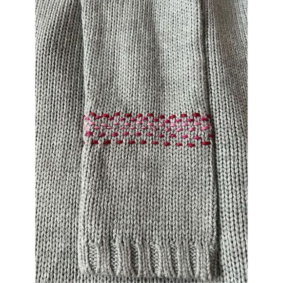 Anthropologie NWT Split Back Sweater Grey Sz L - Picture 9 of 11